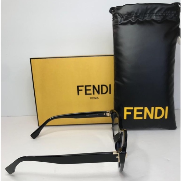 💯 - Authentic New Fendi Demo Cat Eye Ladies Eyeglasses FE50020I 001 53. - Picture 10 of 13